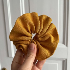 Lniana scrunchie do włosów MAXI SUN